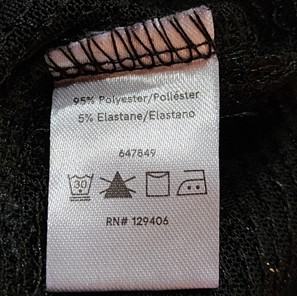 Venus Black Sequin Batwing Top XL Sparkly Semi-Sheer Party Blouse Glam - Picture 7 of 8